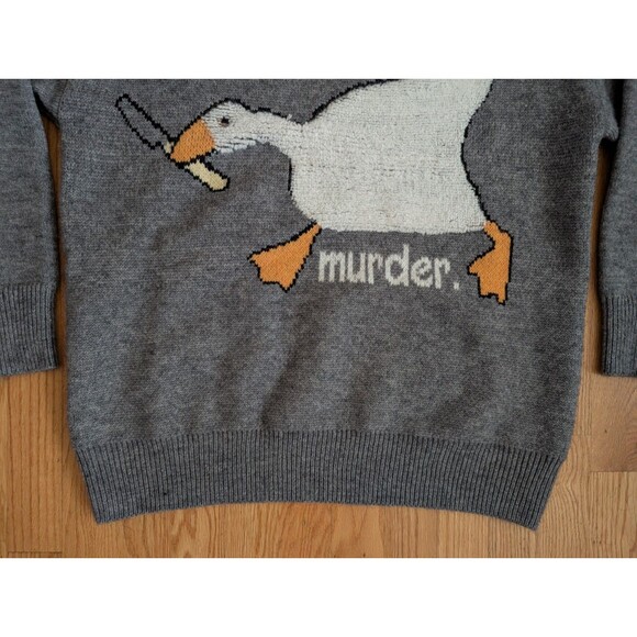 Aelfric Eden Murder Killer Duck Knit Sweater Mens Adult Size Medium / Large - Picture 2 of 9